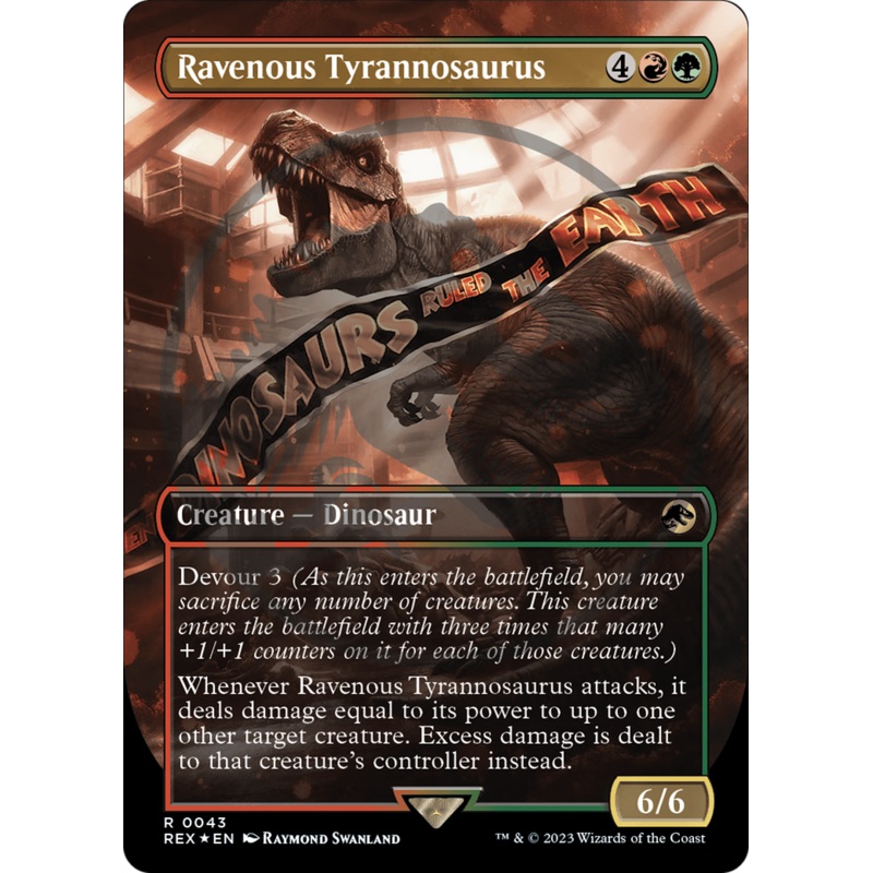 Ravenous Tyrannosaurus Emblem (Borderless) [Jurassic World Collection Tokens]