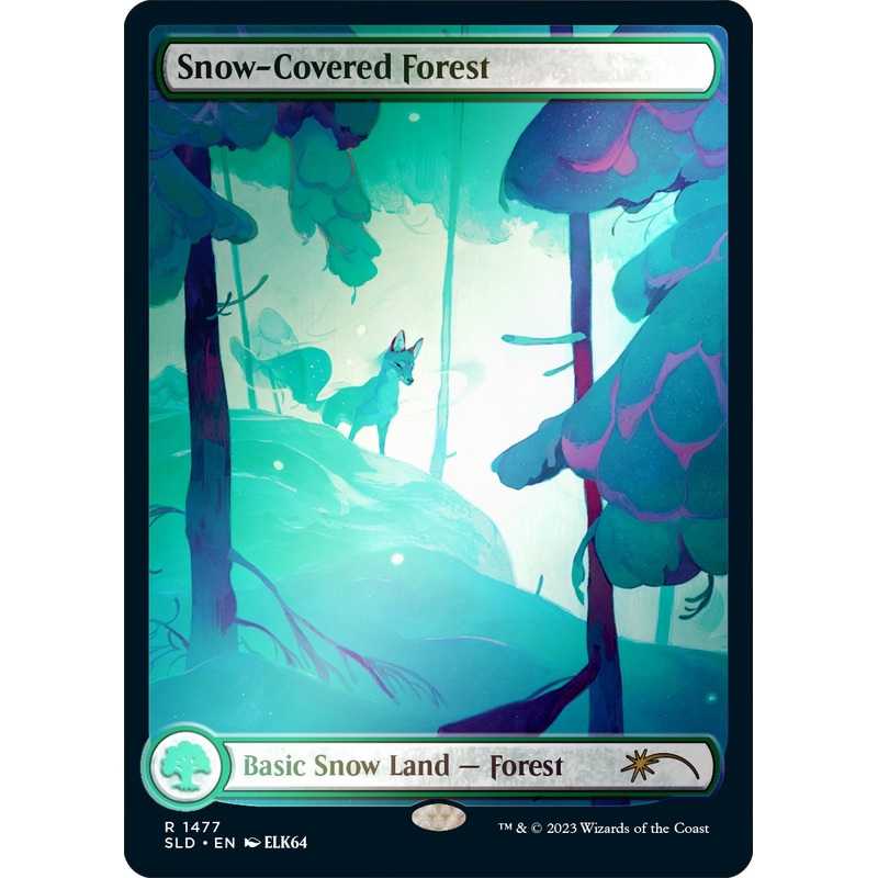 Snow-Covered Forest (1477) (Rainbow Foil) [Secret Lair Drop Series]
