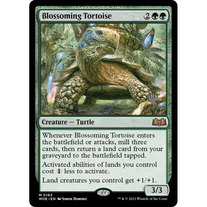 Blossoming Tortoise (Promo Pack) [Wilds of Eldraine Promos]