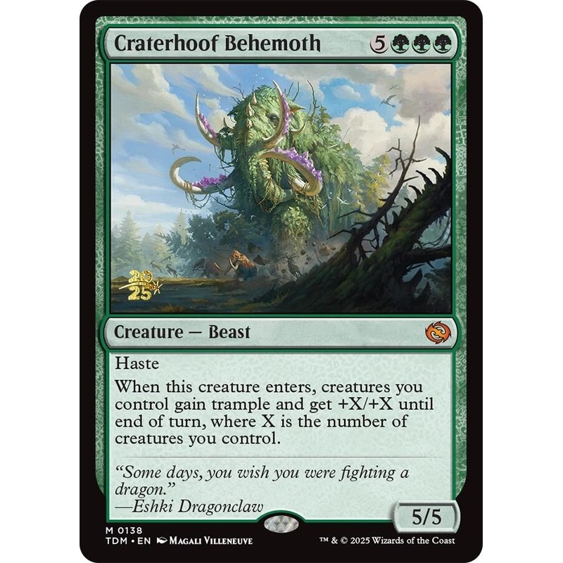 Craterhoof Behemoth [Tarkir: Dragonstorm Prerelease Promos]