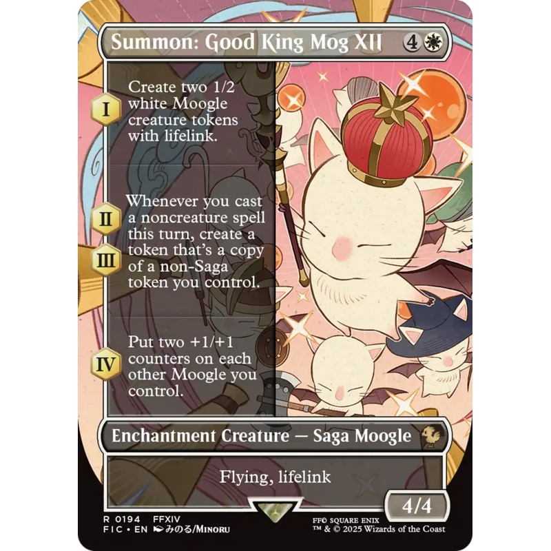 Summon: Good King Mog XII (Borderless) [FINAL FANTASY Commander]