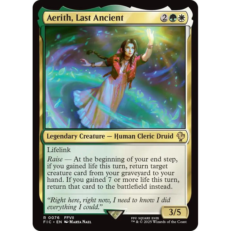 Aerith, Last Ancient (Surge Foil) [FINAL FANTASY Commander]