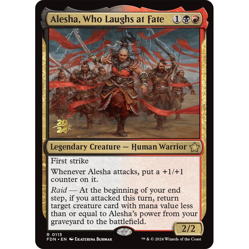 Alesha, Who Laughs at Fate [Foundations Prerelease Promos]