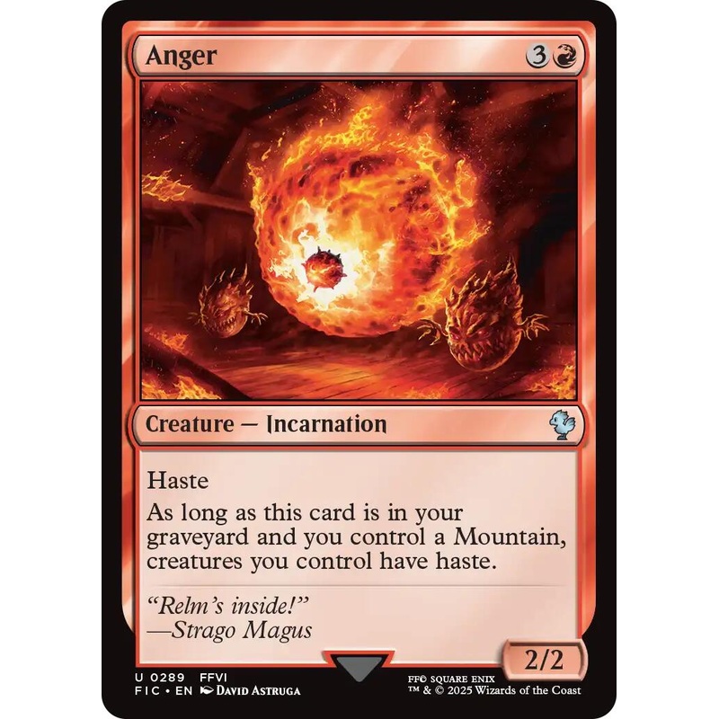 Anger (Surge Foil) [FINAL FANTASY Commander]