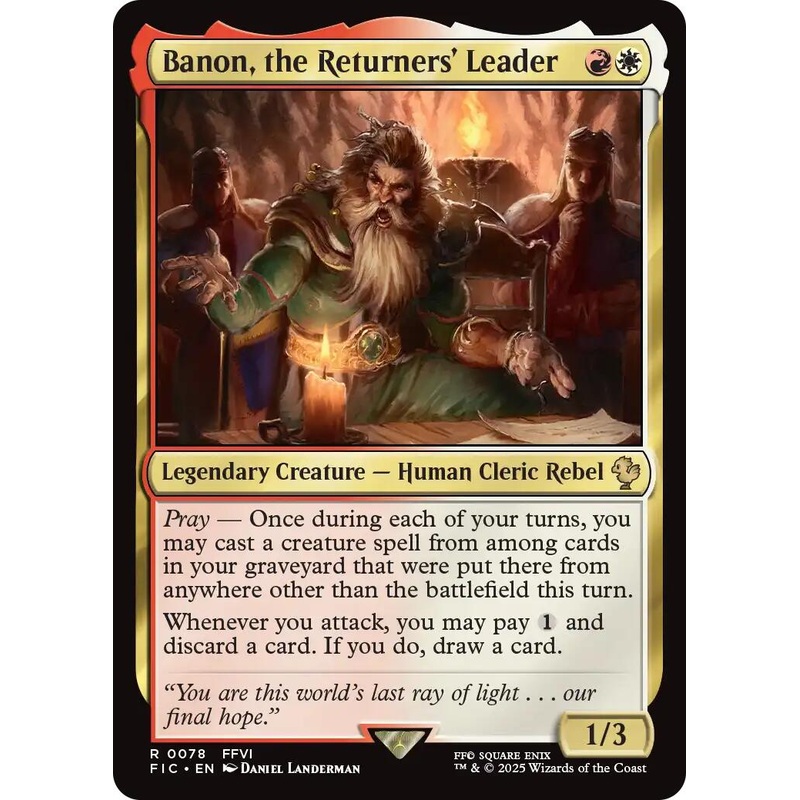 Banon, the Returners' Leader (Surge Foil) [FINAL FANTASY Commander]
