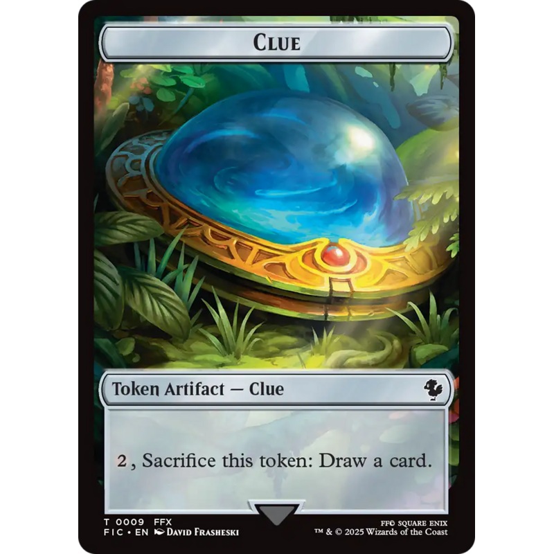 Clue // Treasure Double-Sided Token (Surge Foil) [FINAL FANTASY Commander Tokens]
