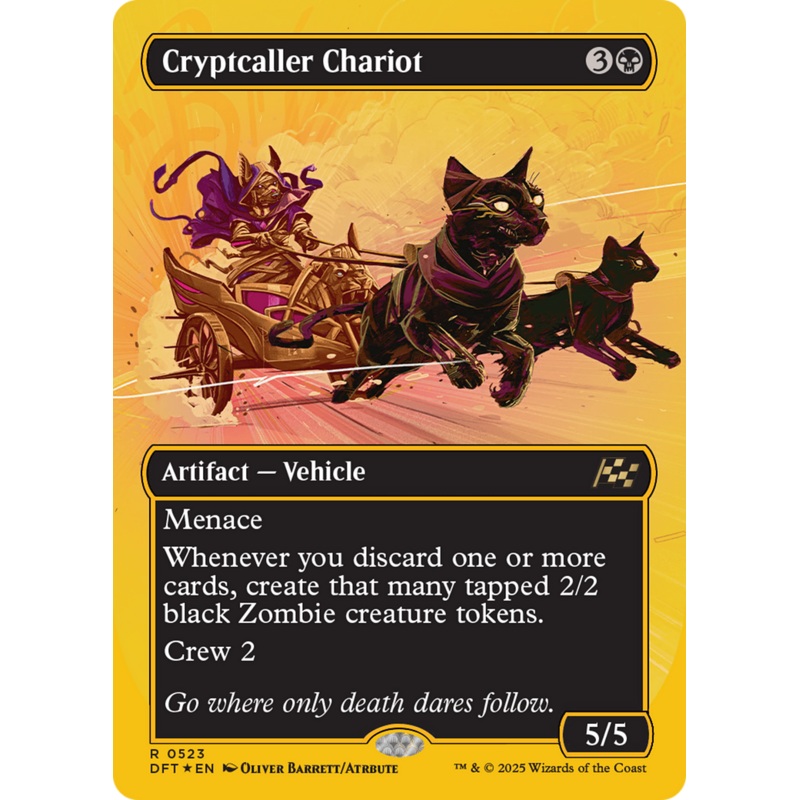 Cryptcaller Chariot (Borderless) (First-Place Foil) [Aetherdrift]