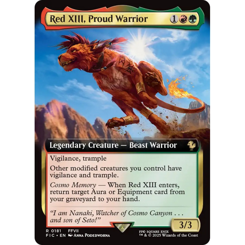 Red XIII, Proud Warrior (Extended Art) [FINAL FANTASY Commander]