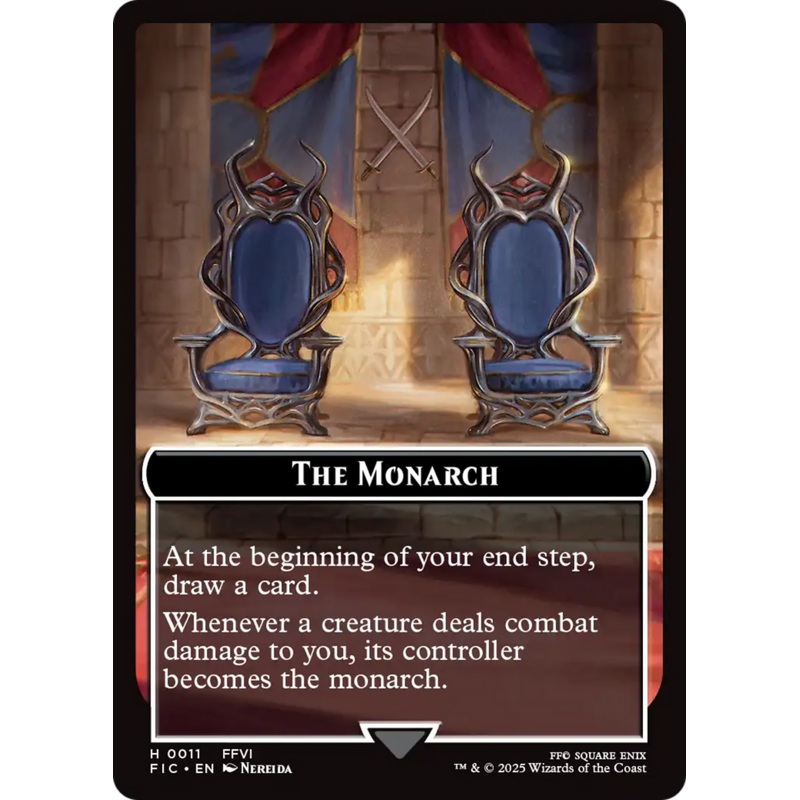 The Blackjack // The Monarch Double-Sided Token (Surge Foil) [FINAL FANTASY Commander Tokens]