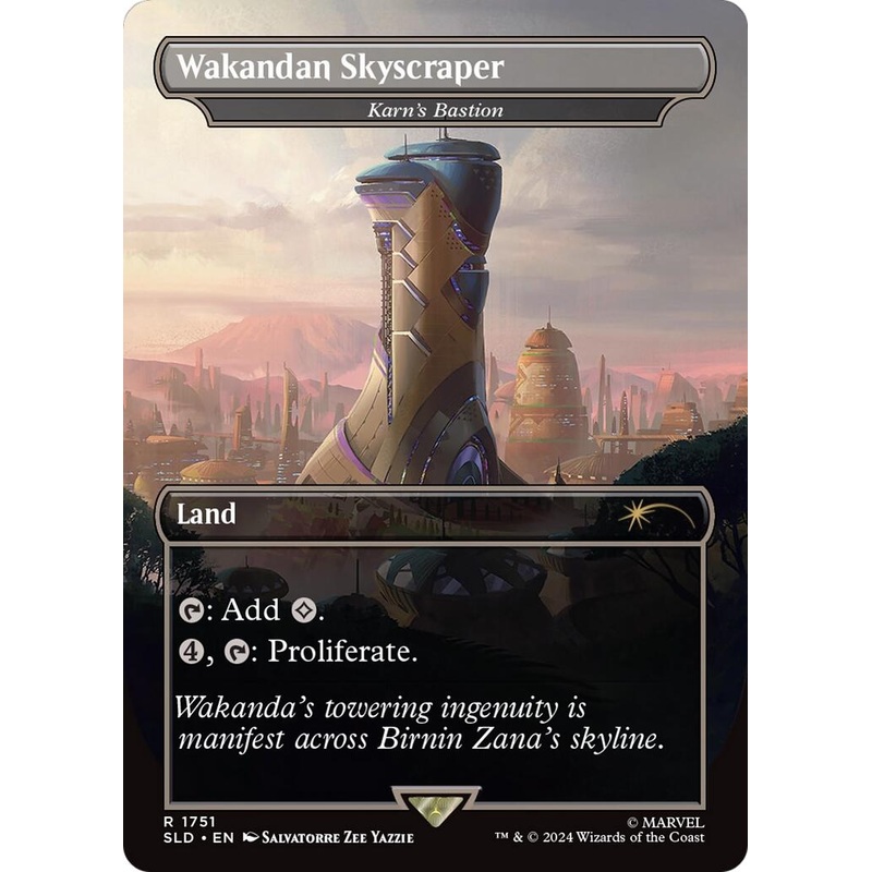 Wakandan Skyscraper - Karn's Bastion (Rainbow Foil) [Secret Lair Drop Series]