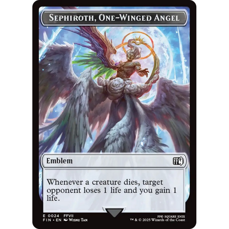Emblem - Sephiroth, One-Winged Angel // Robot Warrior Double-Sided Token [FINAL FANTASY Tokens]