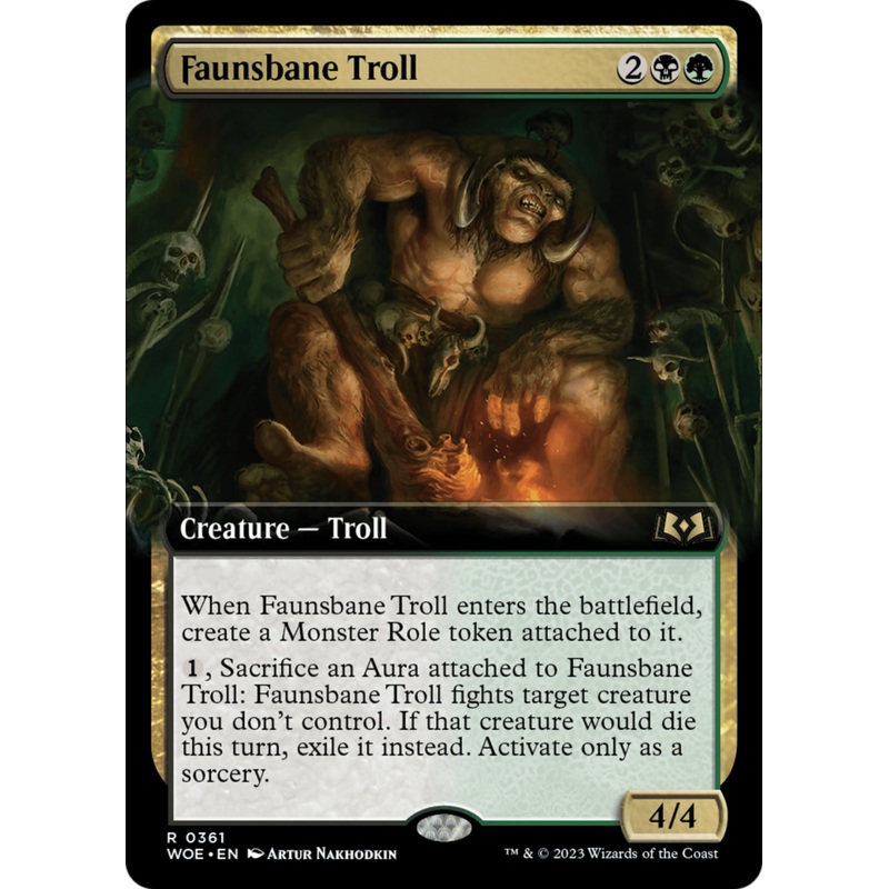 Faunsbane Troll (Extended Art) [Wilds of Eldraine]