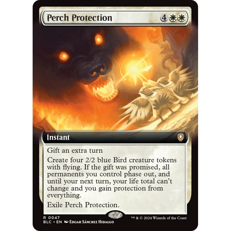 Perch Protection (Extended Art) [Bloomburrow Commander]