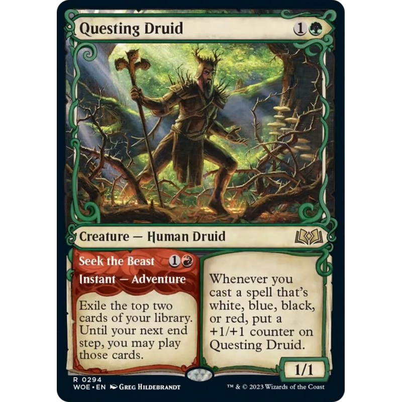 Questing Druid // Seek the Beast (Showcase) [Wilds of Eldraine]