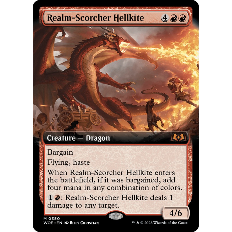 Realm-Scorcher Hellkite (Extended Art) [Wilds of Eldraine]