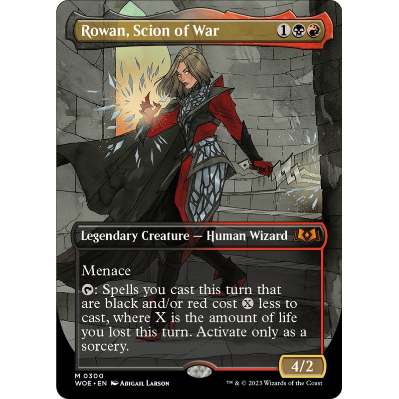 Rowan, Scion of War (Borderless Alternate Art) [Wilds of Eldraine]