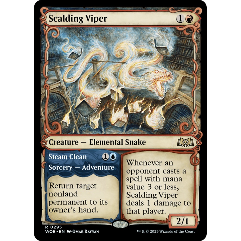 Scalding Viper // Steam Clean (Showcase) [Wilds of Eldraine]
