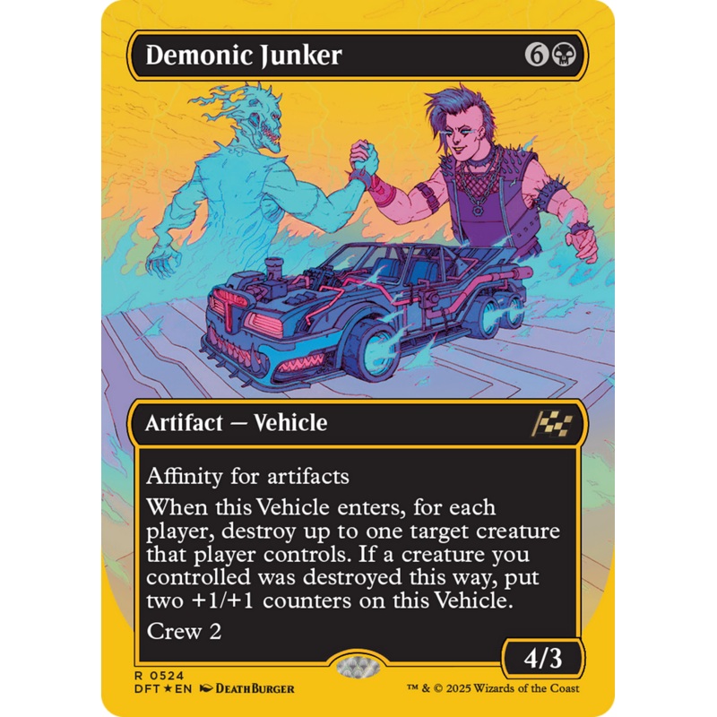 Demonic Junker (Borderless) (First-Place Foil) [Aetherdrift]