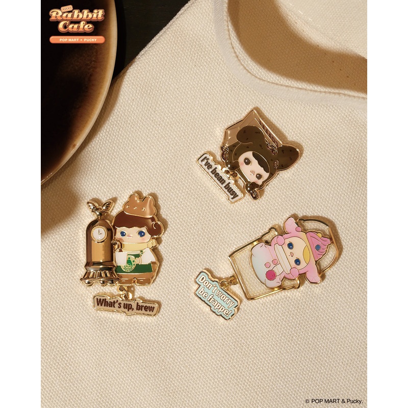 POP MART Pucky Rabbit Cafe Series - Badge