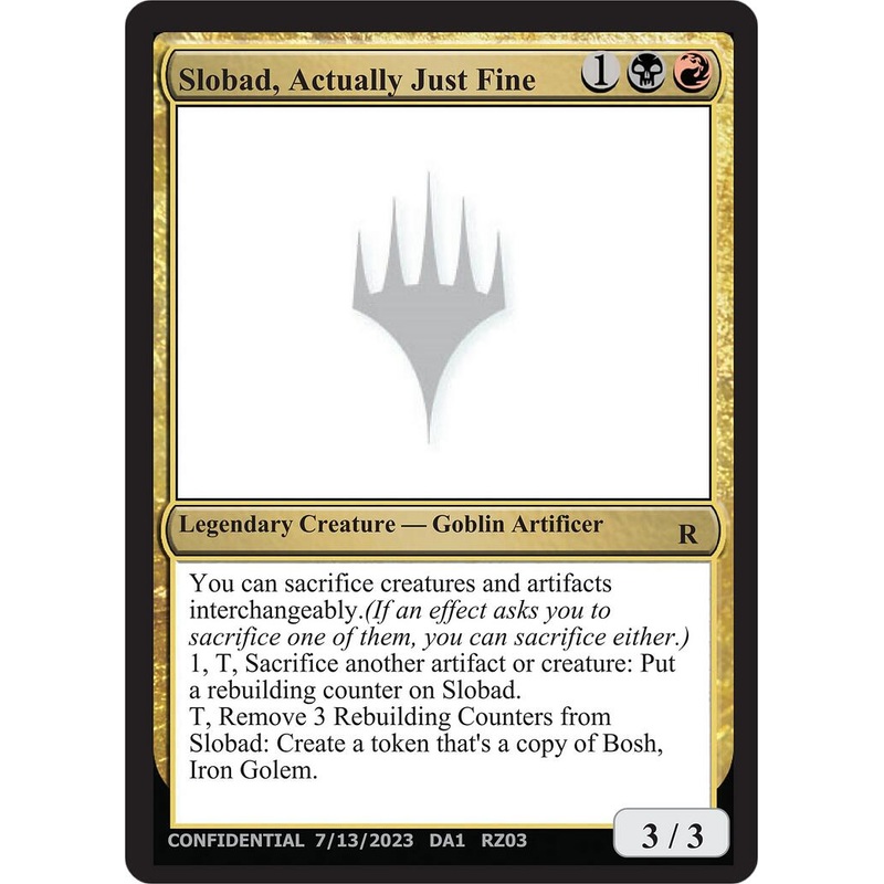 Slobad, Actually Just Fine [Mystery Booster]