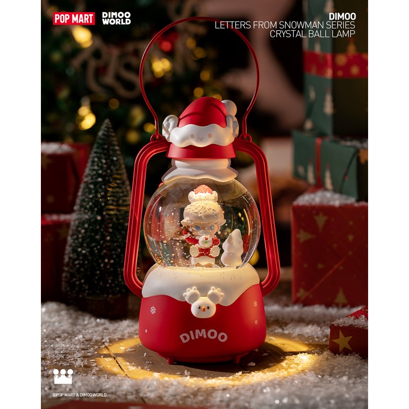 POP MART Dimoo Letters from Snowman Series - Crystal Ball Lamp
