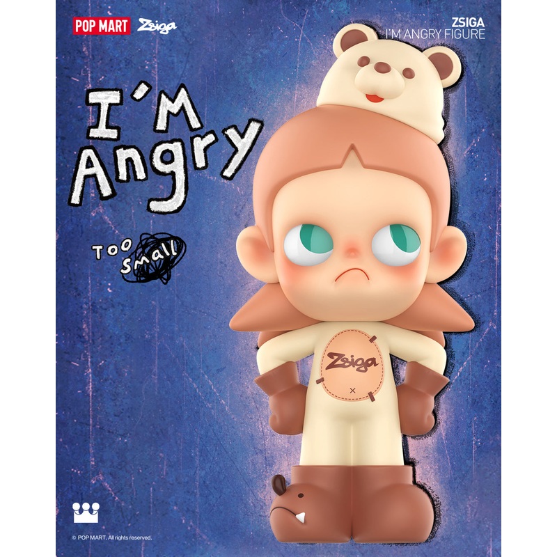 POP MART Zsiga I'm Angry 100% Limited Edition