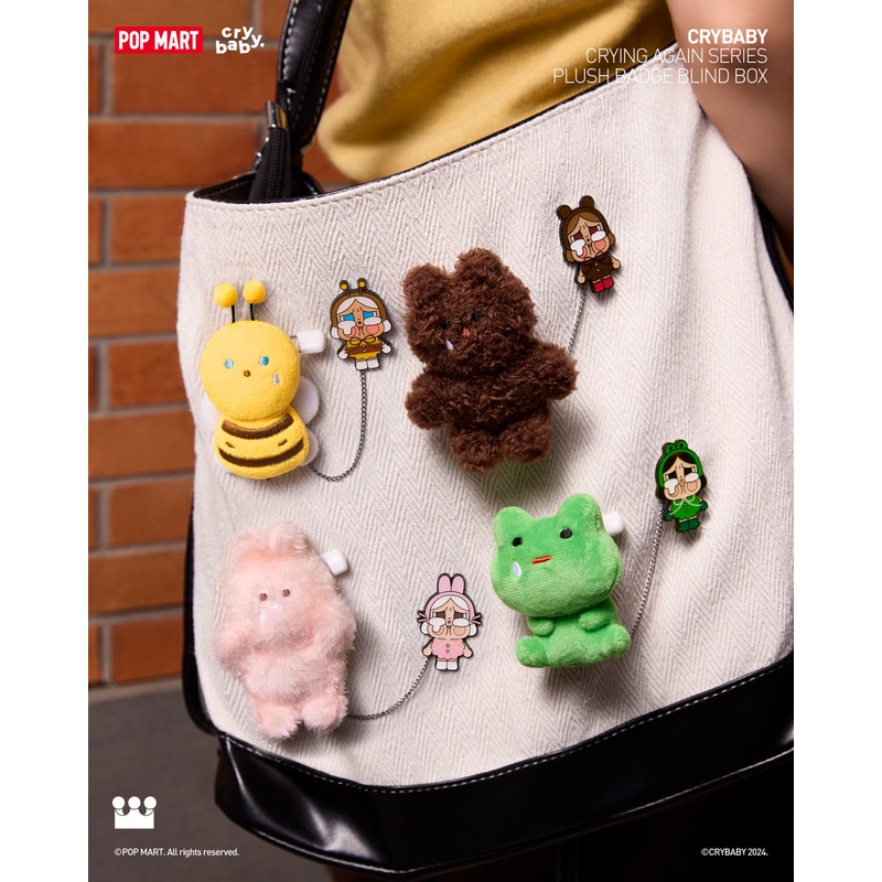 POP MART CRYBABY Crying Again Series-Plush Badge Blind Box