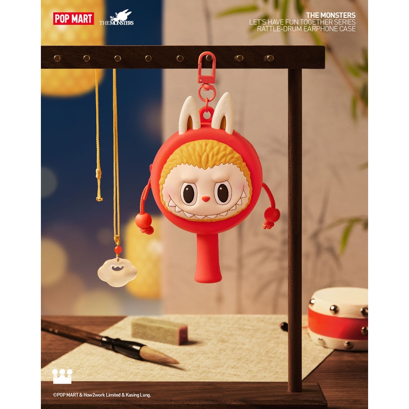 POP MART THE MONSTERS Let's Have Fun Together Series-Rattle-drum Earphone Case