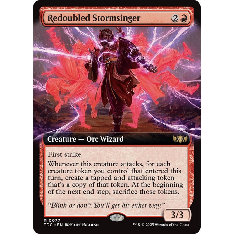 Redoubled Stormsinger (Extended Art) [Tarkir: Dragonstorm Commander]