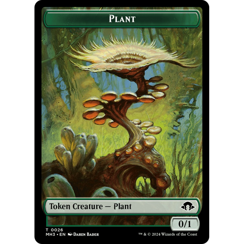 Plant (Ripple Foil) // Zombie Double-Sided Token [Modern Horizons 3 Tokens]