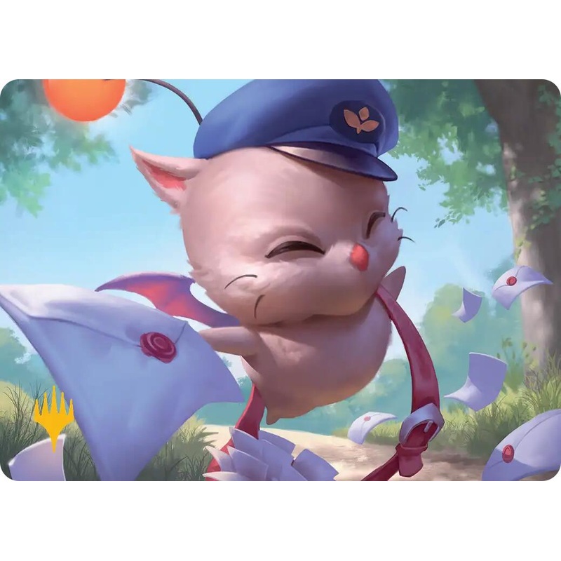 Delivery Moogle Art Card (Gold-Stamped Planeswalker Symbol) [FINAL FANTASY Art Series]