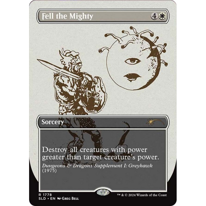 Fell the Mighty (Rainbow Foil) [Secret Lair Drop Series]