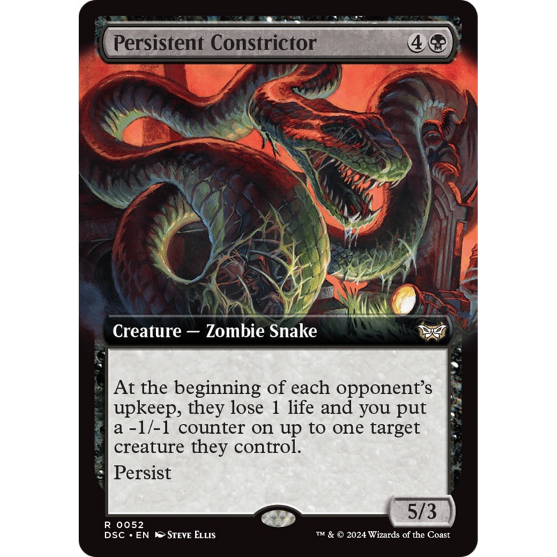 Persistent Constrictor (Extended Art) [Duskmourn: House of Horror Commander]