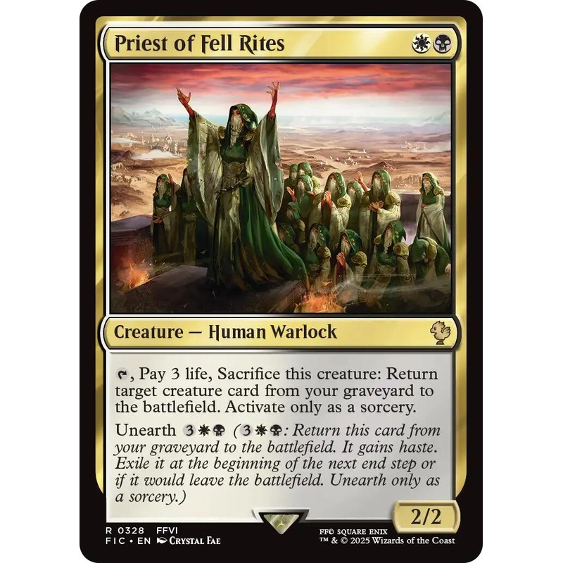 Priest of Fell Rites (Surge Foil) [FINAL FANTASY Commander]