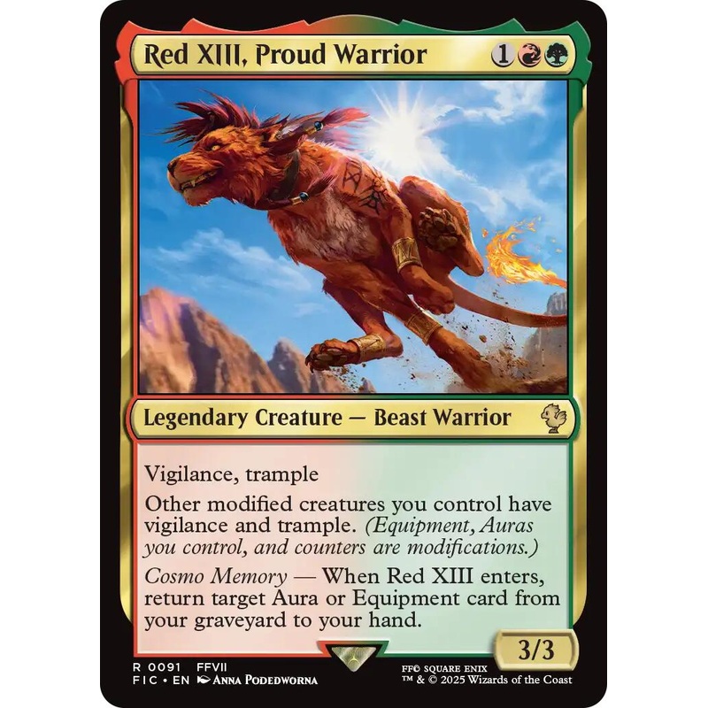 Red XIII, Proud Warrior (Surge Foil) [FINAL FANTASY Commander]