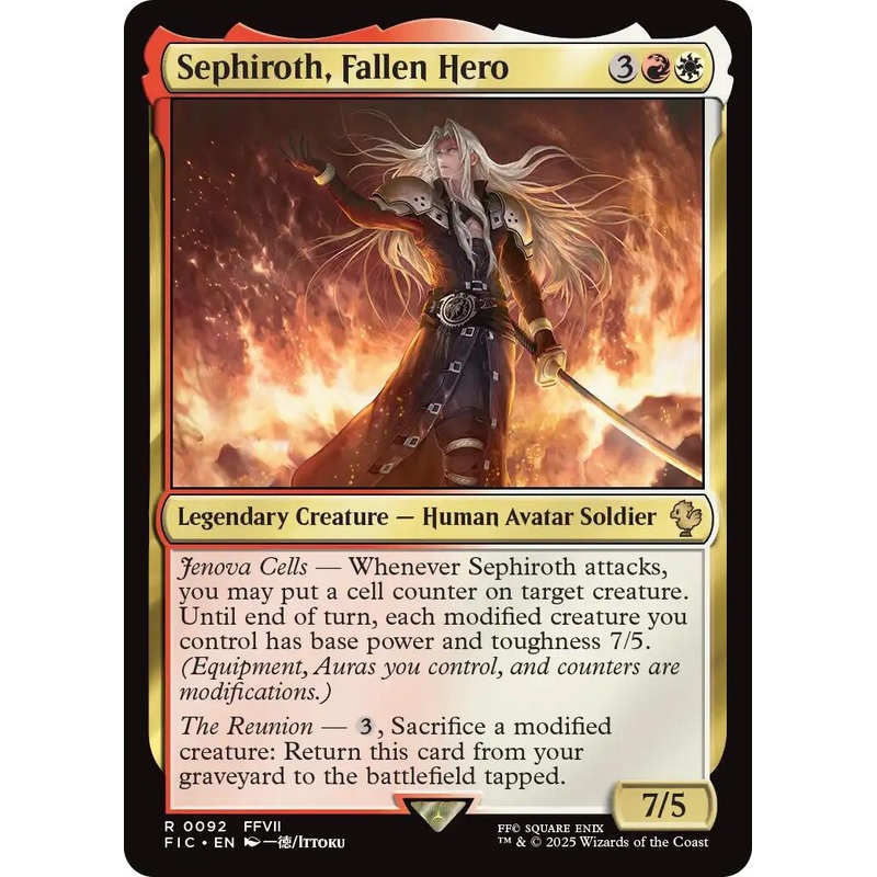 Sephiroth, Fallen Hero (Surge Foil) [FINAL FANTASY Commander]