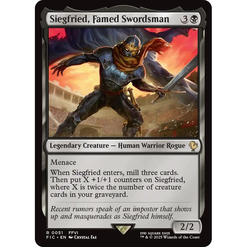 Siegfried, Famed Swordsman (Surge Foil) [FINAL FANTASY Commander]
