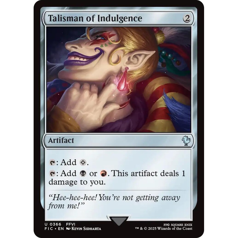 Talisman of Indulgence (Surge Foil) [FINAL FANTASY Commander]