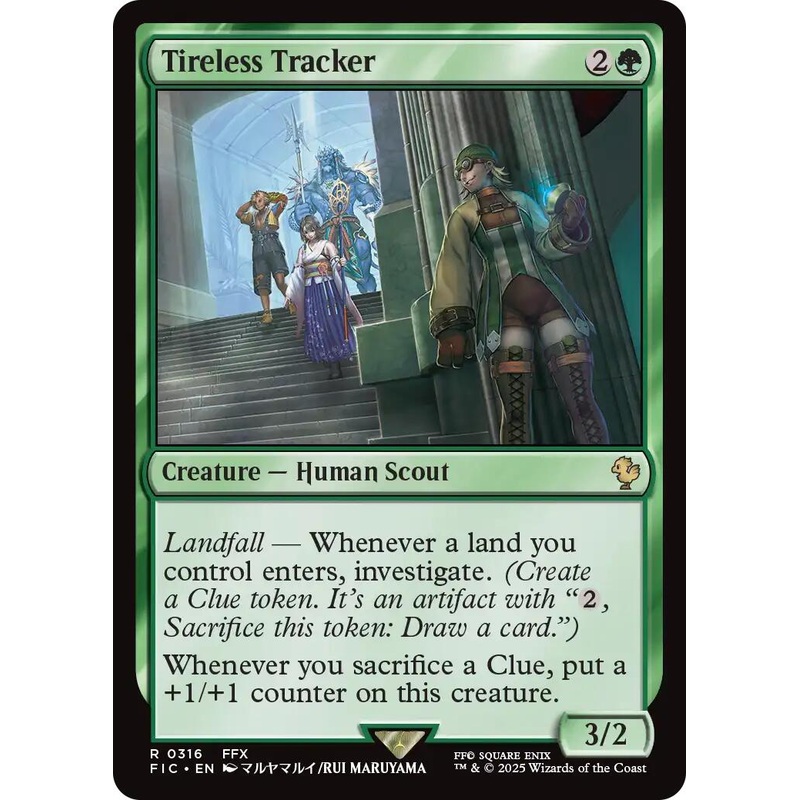 Tireless Tracker (Surge Foil) [FINAL FANTASY Commander]
